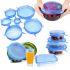 Set of Super Stretch Silicone Lids Silicone Lids of 6 pieces