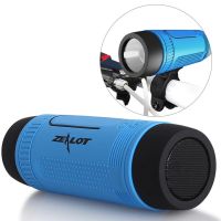 Bicycle Waterproof Bluetooth Speaker with Flashlight Zealot S1 Handlebar Mount with Power Bank
