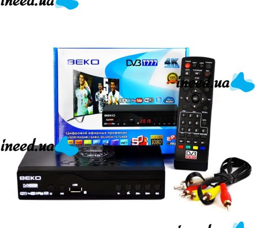 Цифровий ефірний Тюнер T2 DV3 BEKO T777 4K з WIFI і екраном