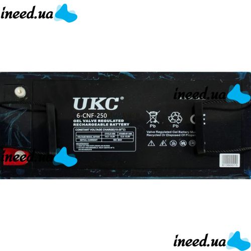 Universal Gel battery GEL UKC 6-CNF-250 12V 250Ah (Rechargeable battery 12V 250Ah)