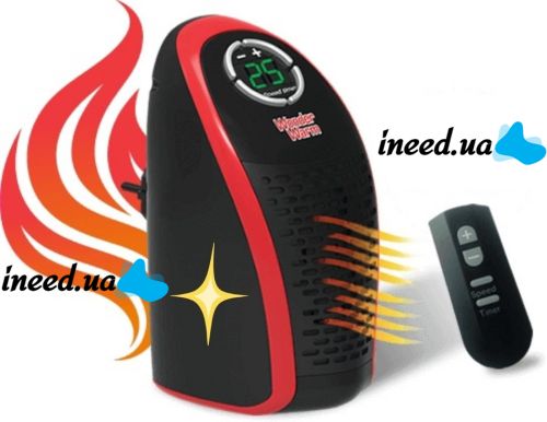 Портативный мини обогреватель в розетку Wonder Warm EY-2028 400W с пультом