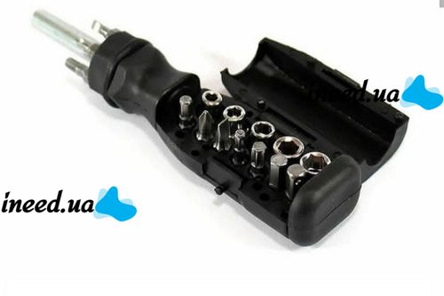Screwdriver with reinforced handle and bits TOOL QC002 5 bits