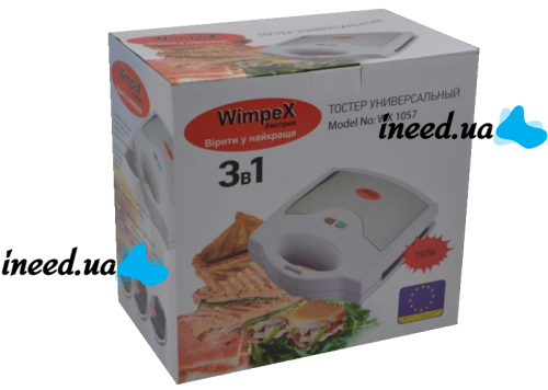 Сендвичница 3 в 1 Wimpex WX - 1057 750W Бутербродниця вафельниця