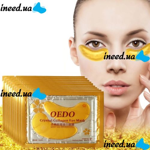 Gold Collagen Eye Patches Efero Crystal Golden Gold Eye Mask with Bioactive Gold 10pcs