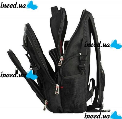 Универсальный Рюкзак SwissGear Men Bag 8810 39 л, 17" + USB + дождевик black Черный