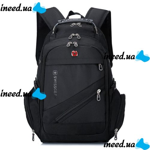 Универсальный Рюкзак SwissGear Men Bag 8810 39 л, 17" + USB + дождевик black Черный