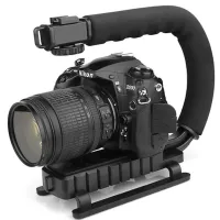 Стабілізатор ручка Gimbal AY-49U з кріпленням для фотоапарата і телефона з Bluetooth мікрофоном і LED лампою для селфі та відео з пультом ДУ