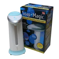 Automatic Touch Dispenser Soap Magic for Liquid Soap, Touch Soap Dish 300 ml Contactless Antiseptic Dispensary on Batteries White
