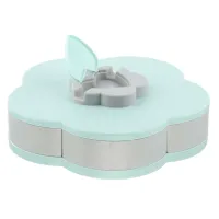 Вращающаяся складная одноярусная конфетница Flower Candy Box, Манежница для конфет и фруктов с подставкой под телефон, Тарелка для закусок 5 отсеков