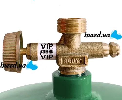 Tourist gas cylinder Golden Lion Rudyy Picnic-SV with a burner of 12 liters 5 kg 2.5kW, Household Propane cylinder with piezo ignition and handle PK-3 Green