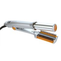 Професійні щипці утюжок Instyler M-125 для укладання волосся з обертовим циліндром, Плойка для завивки і випрямлення Інстайлер 45W Сріблястий