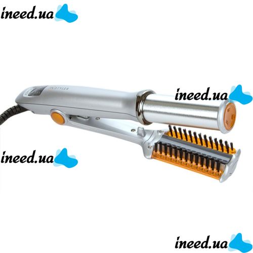 Професійні щипці утюжок Instyler M-125 для укладання волосся з обертовим циліндром, Плойка для завивки і випрямлення Інстайлер 45W Сріблястий
