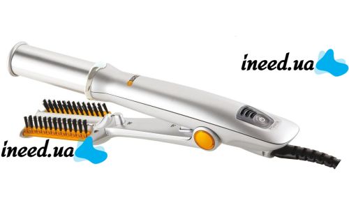 Професійні щипці утюжок Instyler M-125 для укладання волосся з обертовим циліндром, Плойка для завивки і випрямлення Інстайлер 45W Сріблястий