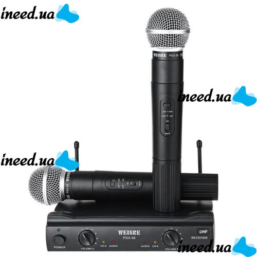 Беспроводной микрофон SHURE UT4 / PGX-58 двухантенная база с 2-х беспроводных микрофонов UT-24 / SM58II