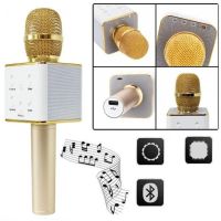 Бездротовий мікрофон караоке bluetooth Q7 Gold Золотий