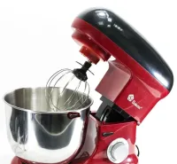 Stationary planetary harvester dough mixer Domotec MS-2052 with a metal bowl for 4 liters 3500W, Kitchen mixer meat grinder blender with nozzles Red
