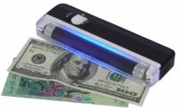 UV Portable Handheld Currency Detector DL01 DL-01, Pocket Detector for Verifying the Authenticity of Banknotes and Banknotes with a Flashlight Black