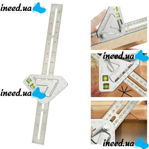 Metric square for Common carpenters with a level ( construction angle ruler )