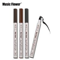 Водостійкий олівець для брів Music Flower 02 # Brown (Коричневий) з ефектом тату M5031