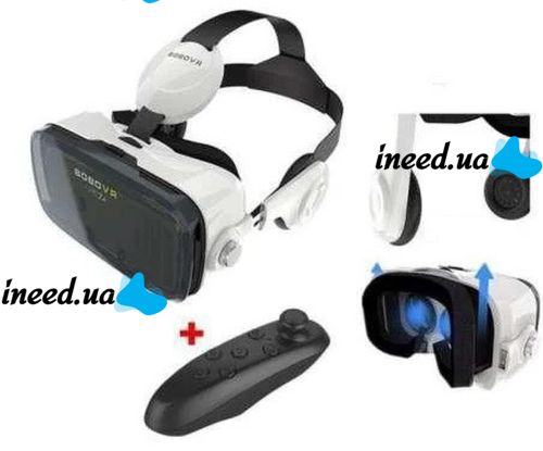 3D Virtual Reality Glasses Bobo VR Z4 Helmet with Remote Control and Headphones