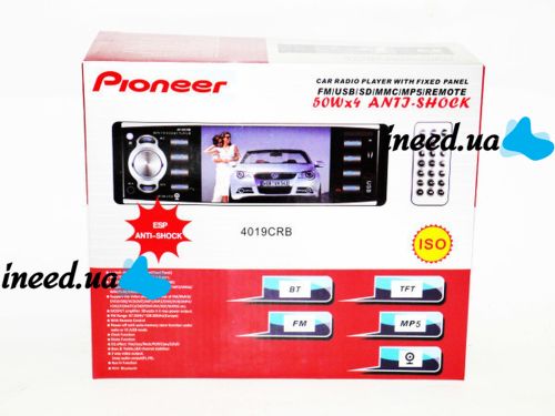 Car radio Pioneer 4019CRB MP5 / FM LCD 4.1" Bluetooth + remote control on the steering wheel with access to the rear view camera
