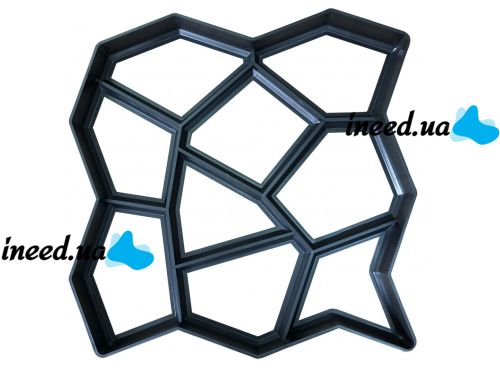 Форма для садової тротуарної доріжки 45x45 см Cobblestone-Look ФМ3840, форми для садової плитки