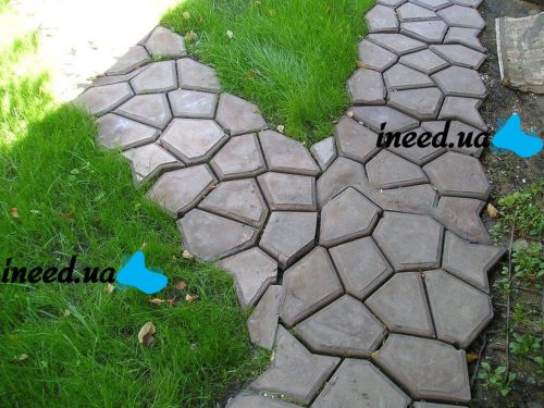 Форма для садової тротуарної доріжки 45x45 см Cobblestone-Look ФМ3840, форми для садової плитки