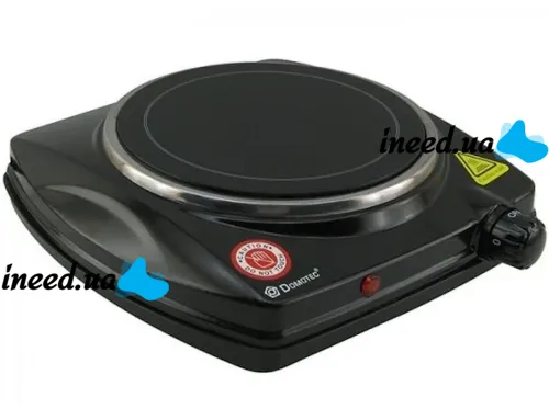 Electric Desktop Infrared stove Domotec MS-5851 Ceramic for 1 burner, Ceramic electric stove 1200 W thermostat for 5 positions Black
