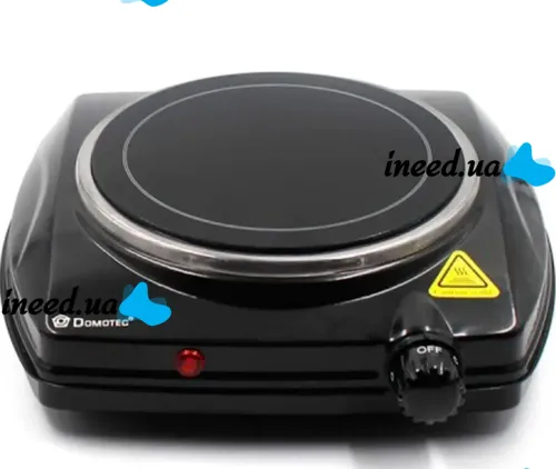 Electric Desktop Infrared stove Domotec MS-5851 Ceramic for 1 burner, Ceramic electric stove 1200 W thermostat for 5 positions Black