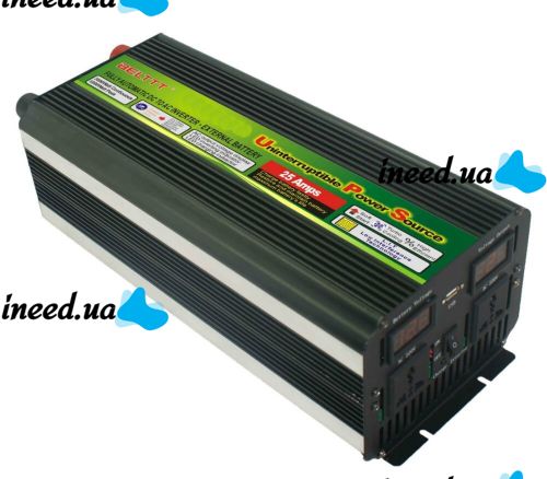 Автомобільний перетворювач напруги Wimpex 12V-220V 7200w інвертор C Led дисплеєм і зарядним від мережі 220