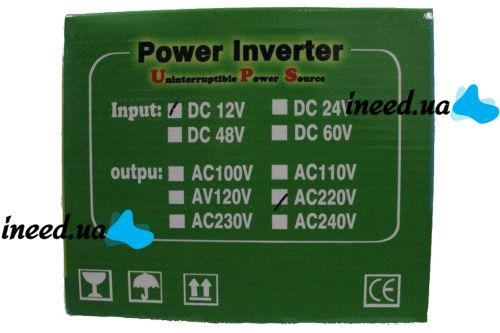 Автомобільний перетворювач напруги Wimpex 12V-220V 7200w інвертор C Led дисплеєм і зарядним від мережі 220