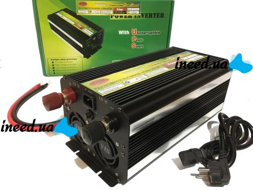 Автомобільний перетворювач напруги Wimpex 12V-220V 7200w інвертор C Led дисплеєм і зарядним від мережі 220
