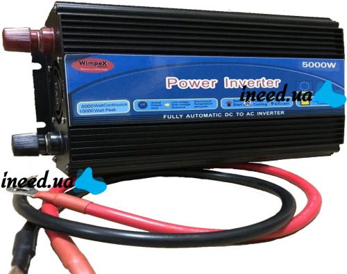 Автомобільний перетворювач напруги Wimpex 12v - 220v 5000W авто інвертор C Led дисплеєм
