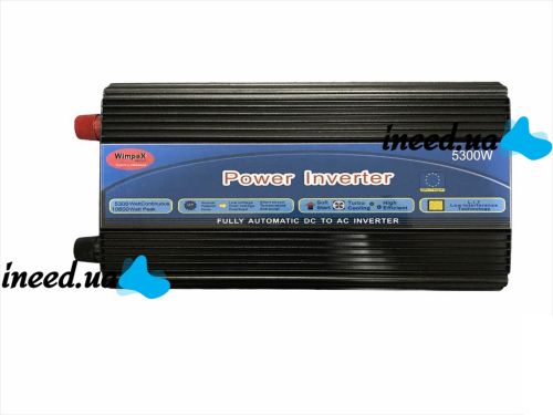 Автомобільний перетворювач напруги Wimpex 24V - 220V 5300w авто інвертор C Led дисплеєм