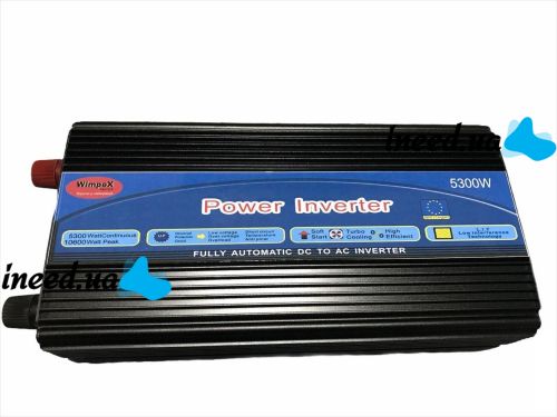 Автомобільний перетворювач напруги Wimpex 24V - 220V 5300w авто інвертор C Led дисплеєм