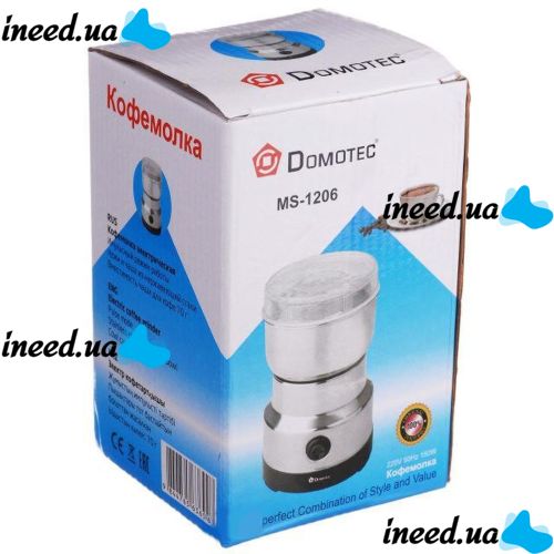Electric rotary coffee grinder Domotec MS-1206 150W grinder for grinding coffee, nuts, dry beans and cereals, Electric grinder