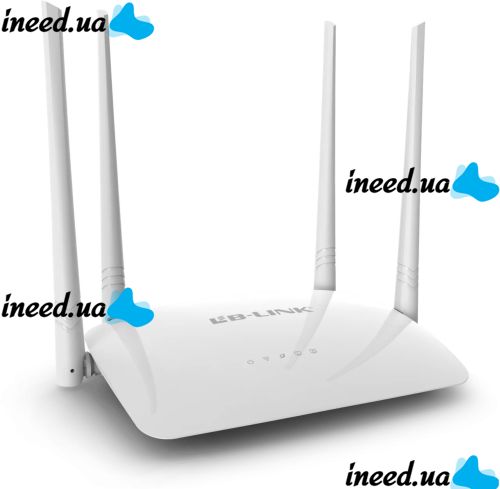 LB-Link BL-WR450H WiFi White Wireless Router (Wi-Fi Router) with 4 antennas and 2 USB ports