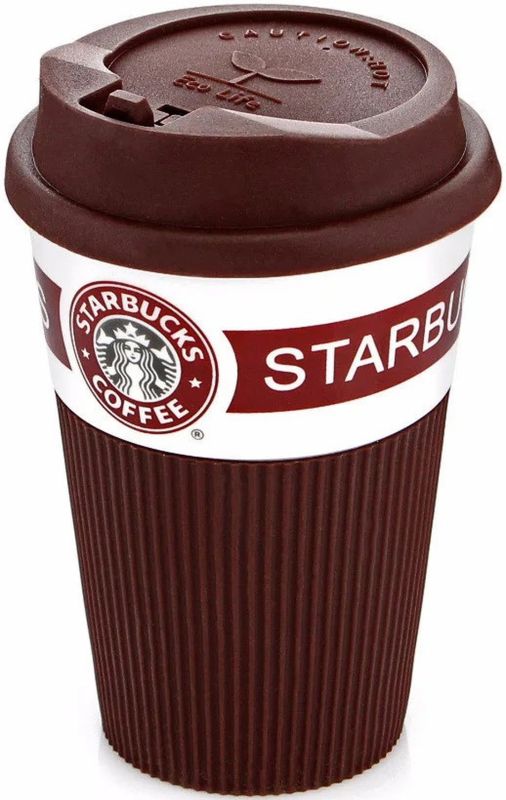 Чашка керамическая кружка StarBucks Brown коричневая стакан для кофе, чая, горячих напитков Star Bucks