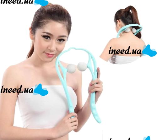 Ручний роликовий масажер для шиї Hexiang Neck Massager для зняття втоми і напруги