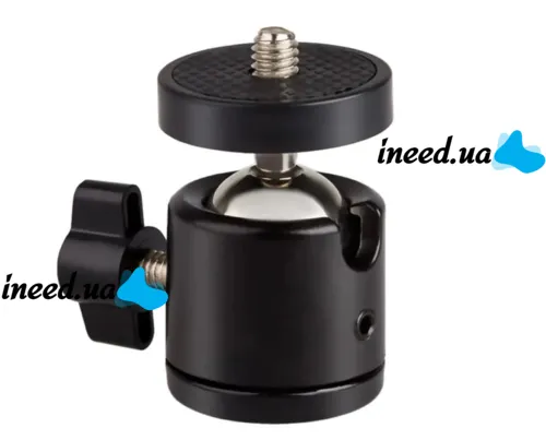 Шарнирная поворотная головка для штатива Accessories Поворотный шаровой адаптер для монопода, Крепление шарнирное для кольцевых ламп и штативов