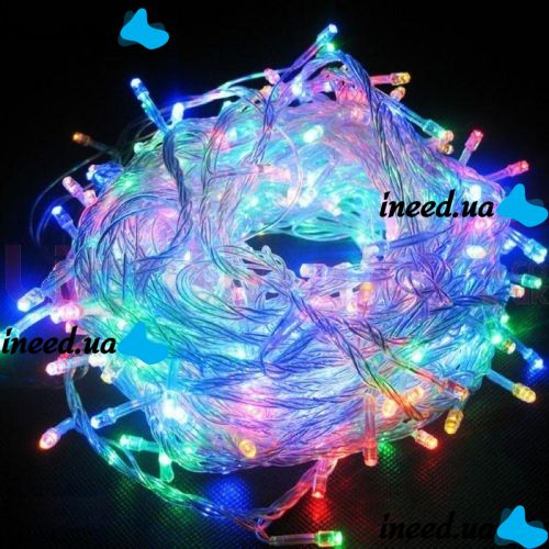Внутренняя цветная гирлянда 35 м 500 диодов 3883 светодиодная гирлянда Xmas LED 500 M-1 RGB Мультицветная 35м