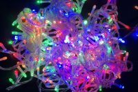 Внутренняя цветная гирлянда 28 м 400 диодов 4949 светодиодная гирлянда Xmas LED 400 M-1 RGB Мультицветная 28м