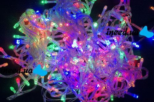 Внутренняя цветная гирлянда 21 м 300 диодов 3847 светодиодная гирлянда Xmas LED 300 M-1 RGB Мультицветная 21м