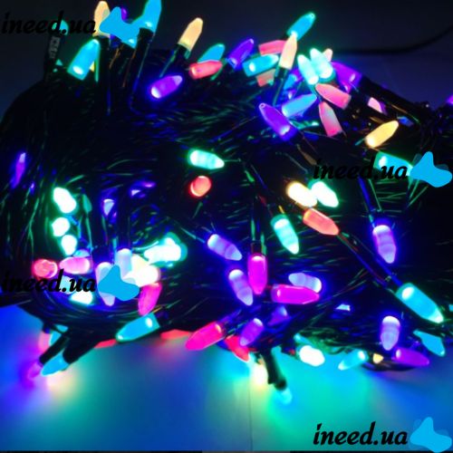 Внутренняя цветная гирлянда 28 м 400 диодов 4953 светодиодная гирлянда Xmas LED 400 M-4 RGB Мультицветная 28м