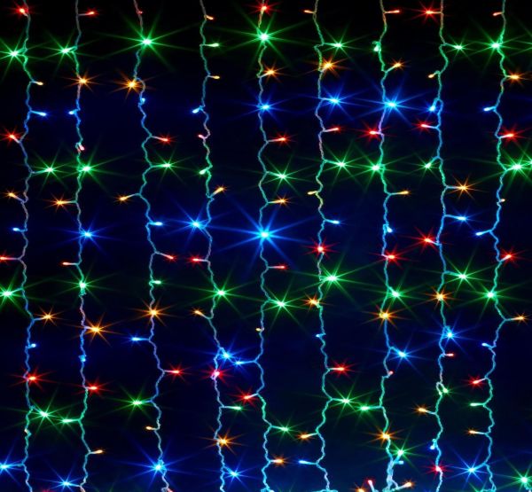 Indoor Colorful Garland Waterfall (Curtain) 3x2 m 240 Diodes 3838 LED Garland Xmas 240 LED M-3 3mx2m