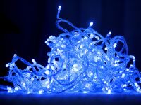 Внутренняя гирлянда Нить Синяя 21 м 300 диодов 4857 светодиодная гирлянда Xmas LED 300 B-1 21м