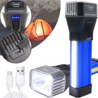 Ручний акумуляторний ліхтарик COBA CB-888 5W з боковим світлом 26 LED, кишеньковий Світлодіодний ліхтар СОВА YYC-C69 до 150 метрів 5 режимів USB Синій