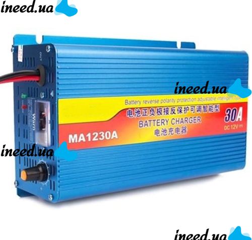 Зарядний пристрій для акумулятора UKC Battery Charger 12v 30A MA-1230A з вбудованим амперметром, Зарядка для акумуляторів авто і мото