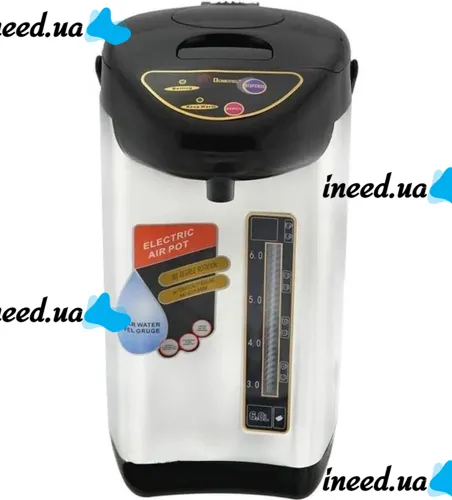 Electric kettle thermos thermopot Domotec MS-6000 6L liters 800W with display and temperature control, Electric thermos kettle with heated boiling water