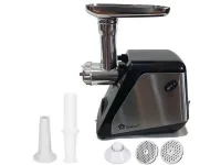 Kitchen Electric Meat Grinder Domotec MS-2022 3000W, Household Electric meat Grinder with sausage and kebbe attachments and a 3000W Homotek Pusher Black